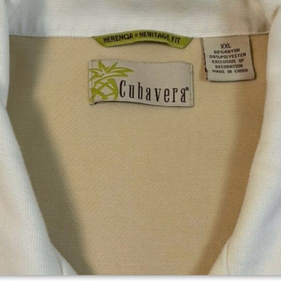 Cubavera Hawaiian Havana Shirt Polyester Rayon Short Sleeve Mens Size XXL - Picture 3 of 15